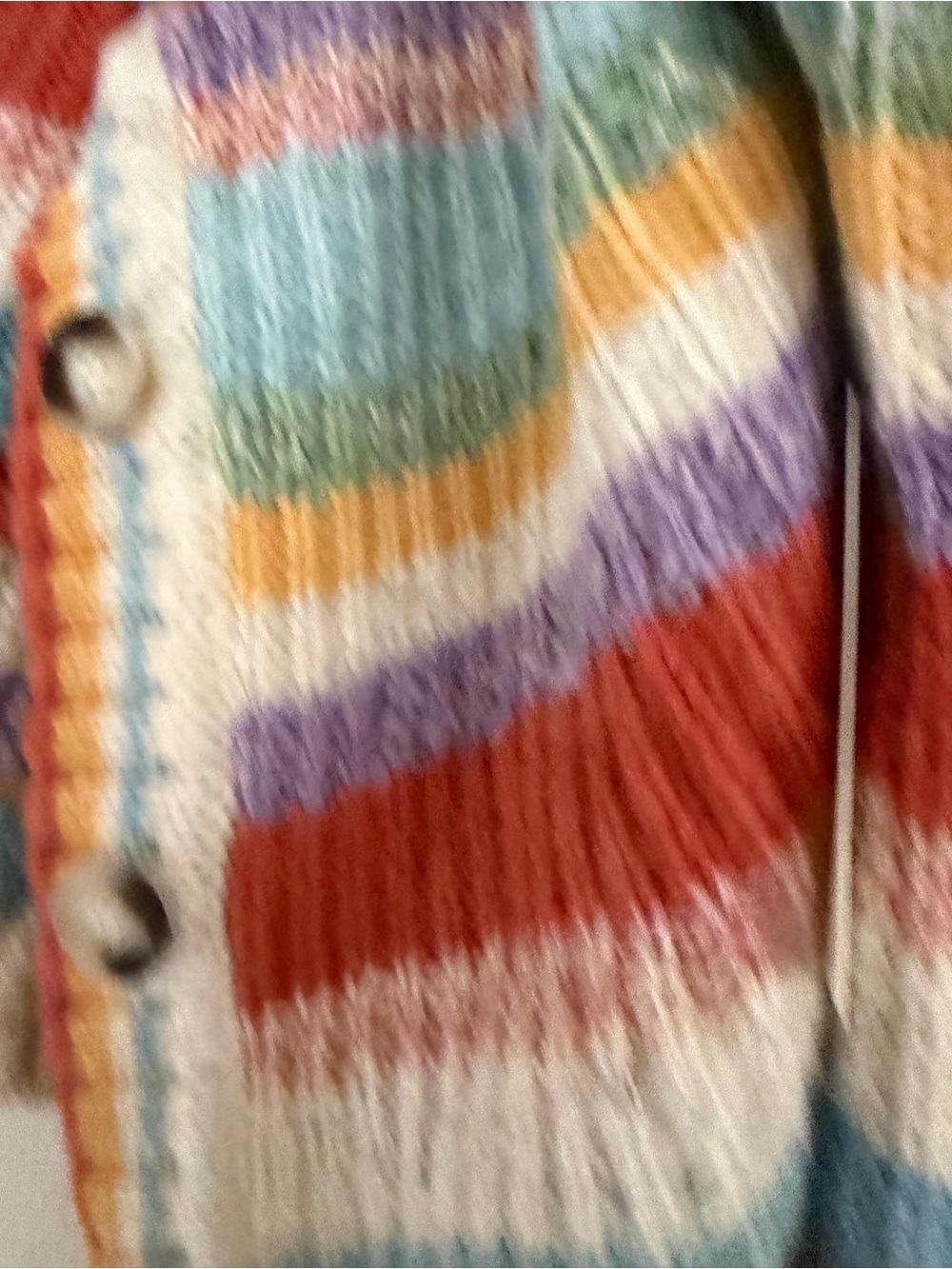 Pilcro Ribbed Multi Stripe Cardigan SZ M. NWT - Picture 8 of 12